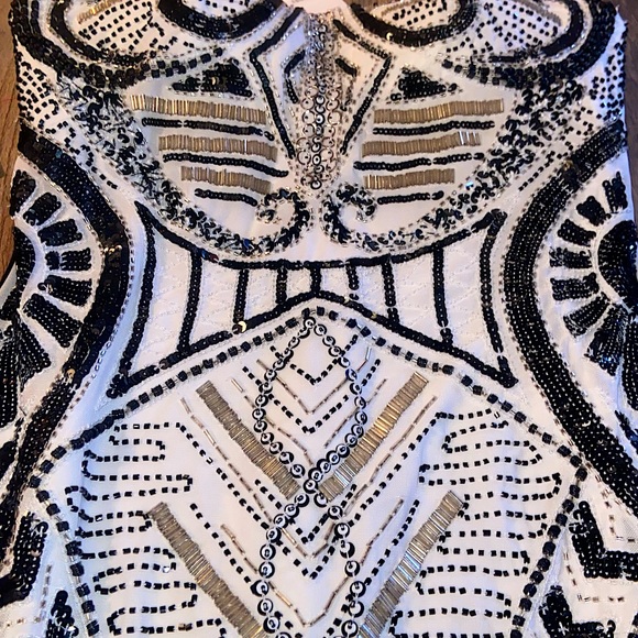 New With Tags Bebe Sequin Beaded strapless Mini XS/S - Picture 4 of 5